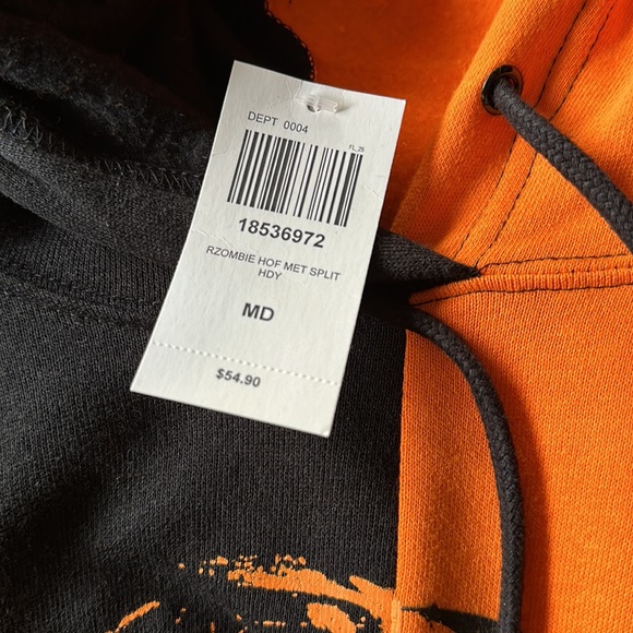 Rob Zombie Burn Through The Witches Split Crop Girls Hoodie Medium NWT - Picture 4 of 4